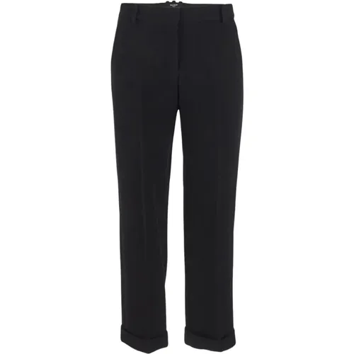 Chinos, female, , Size: S Crepe Wool Trousers - Balmain - Modalova