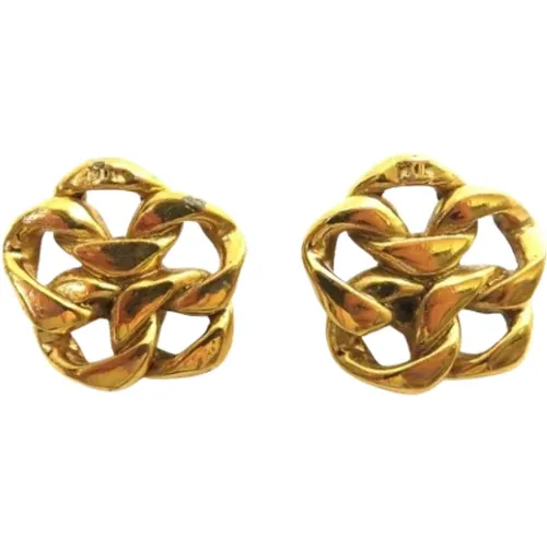 Pre-owned Gold gold Chanel earrings , female, Sizes: ONE SIZE - Chanel Vintage - Modalova