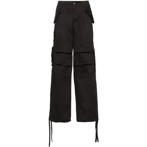 Wide Trousers, male, , Size: L Cargo Pocket Drawstring Hem Pants - Rhude - Modalova