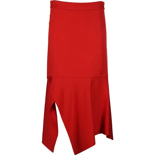 Eleganter Roter Bleistiftrock , Damen, Größe: XS - Victoria Beckham - Modalova