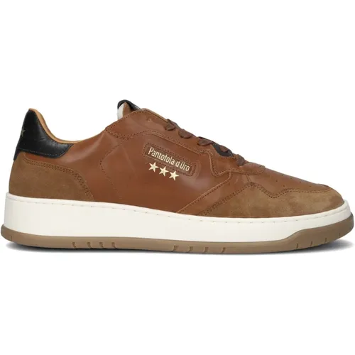 Leather Low Top Sneakers , male, Sizes: 7 UK, 6 UK, 9 UK, 10 UK - Pantofola D'Oro - Modalova