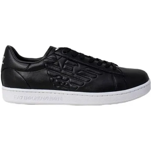 Low-Top Polyurethan Sneakers mit 2cm Absatz , Herren, Größe: 44 EU - Emporio Armani EA7 - Modalova