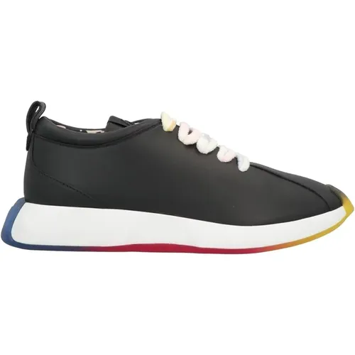 Leather Sneakers Almond Toe Multicolor Sole , male, Sizes: 5 UK - giuseppe zanotti - Modalova