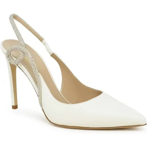 Pumps, female, , Size: 7 1/2 US Cream Leather Pumps Ss24 - Ninalilou - Modalova