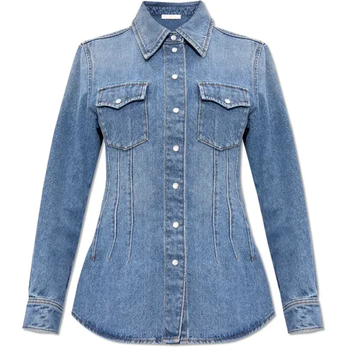 Denim Shirt , female, Sizes: 2XS, XS, S - Chloé - Modalova