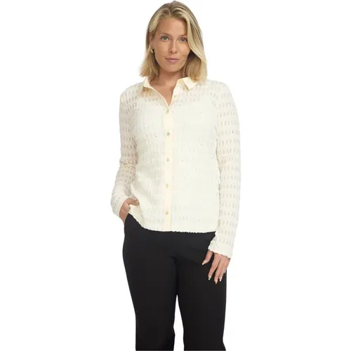 Elegante Cloud Bluse mit Similisten-Muster , Damen, Größe: M - 2-Biz - Modalova