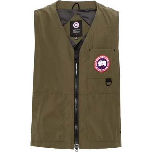 Vests, male, , Size: L Lightweight V-Neck Sleeveless Jacket - Canada Goose - Modalova