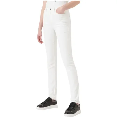 Slim J18 Cotton Jeans with High Waist , female, Sizes: W28, W27, W33, W26 - Emporio Armani - Modalova