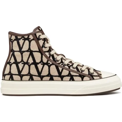 Logo-Print Hi-Top Sneakers , male, Sizes: 11 UK, 9 UK - Valentino Garavani - Modalova