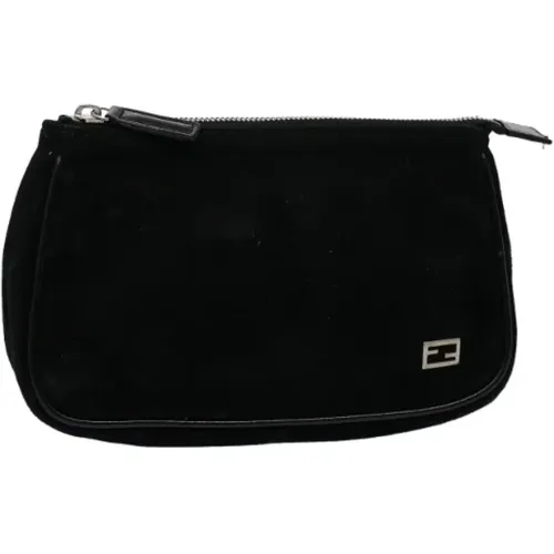 Pre-owned Clutches, female, , Size: ONE SIZE Pre-owned Suede clutches - Fendi Vintage - Modalova