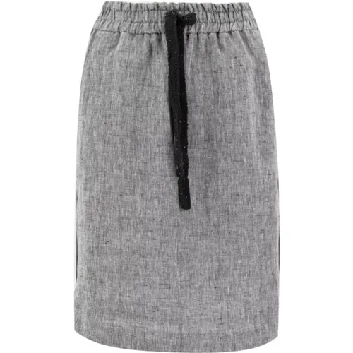 Women`s Clothing Skirts Grey Mel Dark Grey Ss23 , female, Sizes: XS - Le Tricot Perugia - Modalova