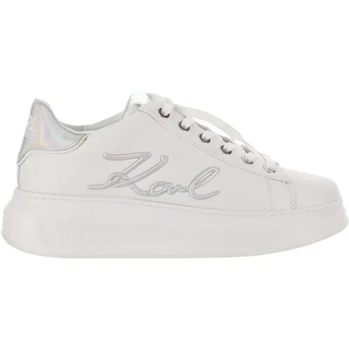 Leder Sneaker Weiß Logo - Karl Lagerfeld - Modalova