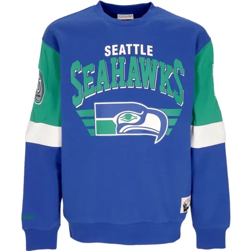 Sweatshirts, male, , Size: S Seattle Seahawks Crewneck Sweatshirt - Mitchell & Ness - Modalova