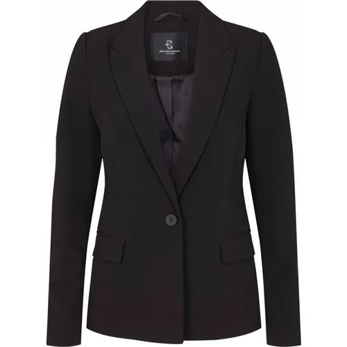 Blazers, female, , Size: M Black Blazer with Flap Pockets - Bruuns Bazaar - Modalova