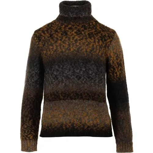 Brauner Pullover Dolcevita Stil , Damen, Größe: L - Kangra - Modalova