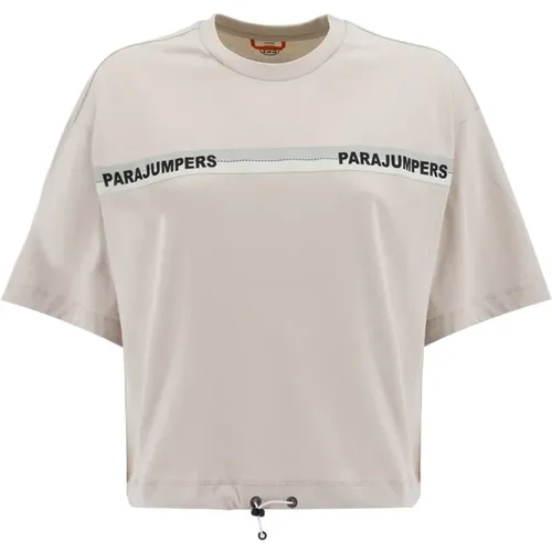 Leichtes Baumwoll-T-Shirt , Damen, Größe: S - Parajumpers - Modalova