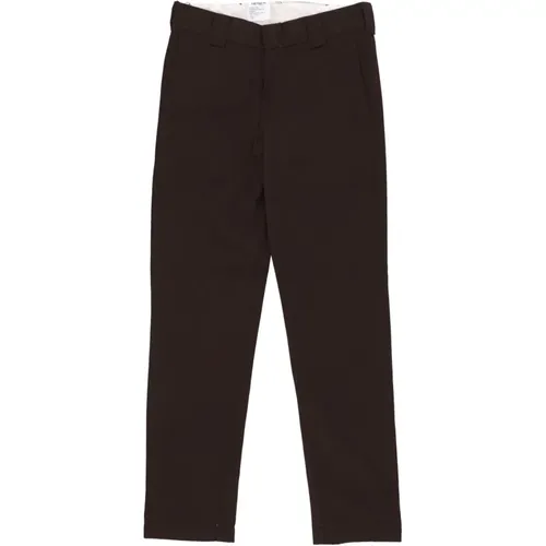 Straight Trousers, male, , Size: W31 L32 Classic Workwear Inspired Tobacco Trousers - Carhartt WIP - Modalova