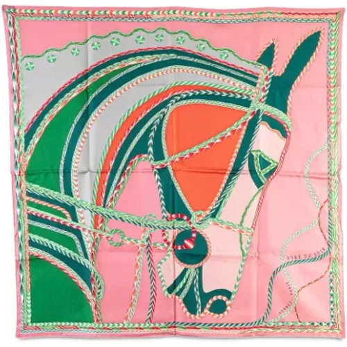 Pre-owned Scarves, female, , Size: ONE SIZE Pre-owned Silk scarves - Hermès Vintage - Modalova