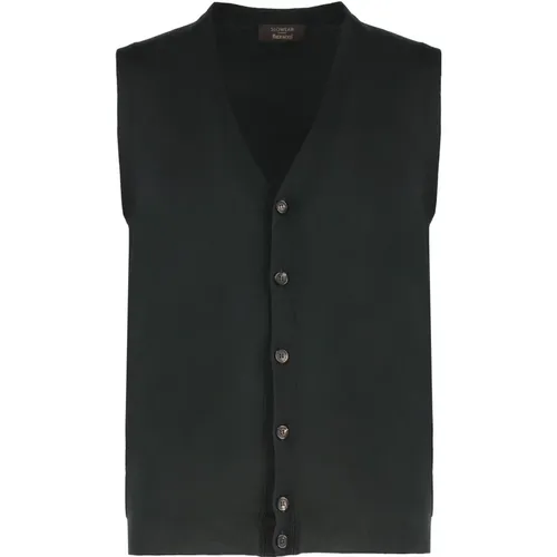 Sleeveless Knitwear, male, , Size: 2XL Cardigan in cotton - Slowear - Modalova
