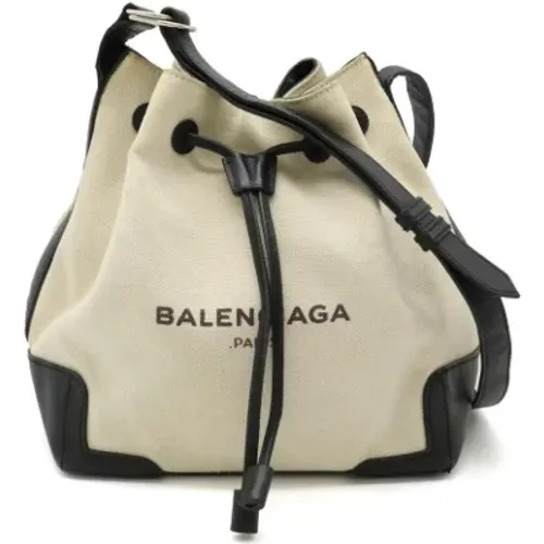 Pre-owned Bucket Bags, female, , Size: ONE SIZE Pre-owned Canvas shoulder-bags - Balenciaga Vintage - Modalova