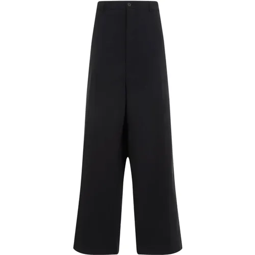 Wide Trousers, male, , Size: S Classic Fit Pants - Balenciaga - Modalova