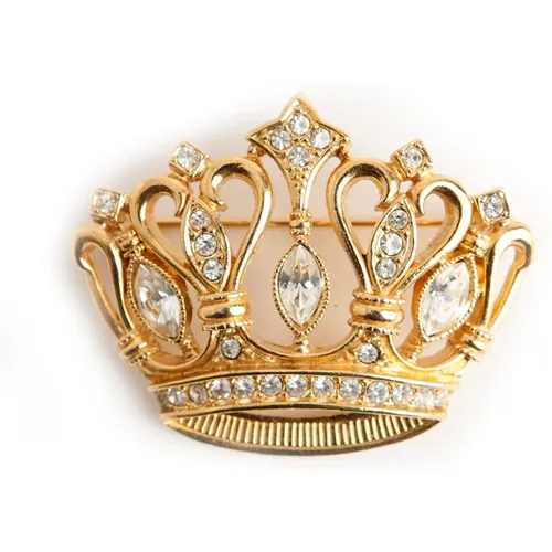 Pre-owned crown brooche , female, Sizes: ONE SIZE - Kenneth Jay Lane Pre-owned - Modalova