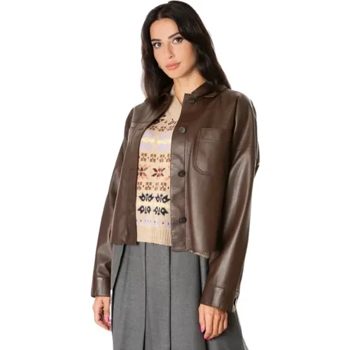 Leather Jackets, female, , Size: M Leather Jacket - Weekend Max Mara - Modalova