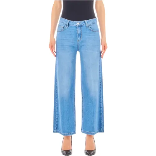 Weite Cropped Jeans , Damen, Größe: W28 - Liu Jo - Modalova