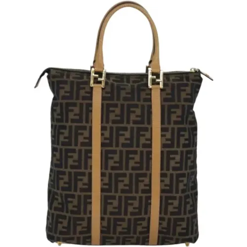 Pre-owned Tote Bags, female, , Size: ONE SIZE Pre-owned Canvas handbags - Fendi Vintage - Modalova