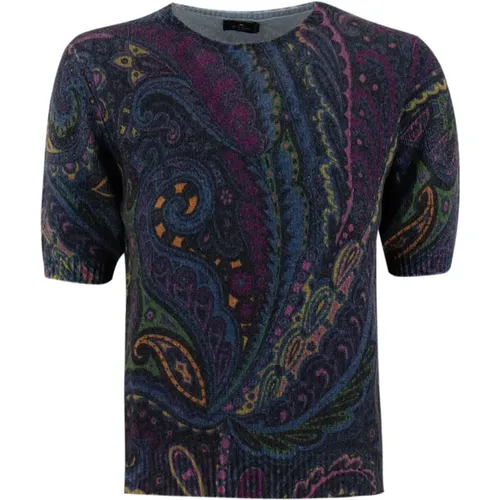 Round-neck Knitwear, female, , Size: S Soft Wool Cashmere Sweater - ETRO - Modalova