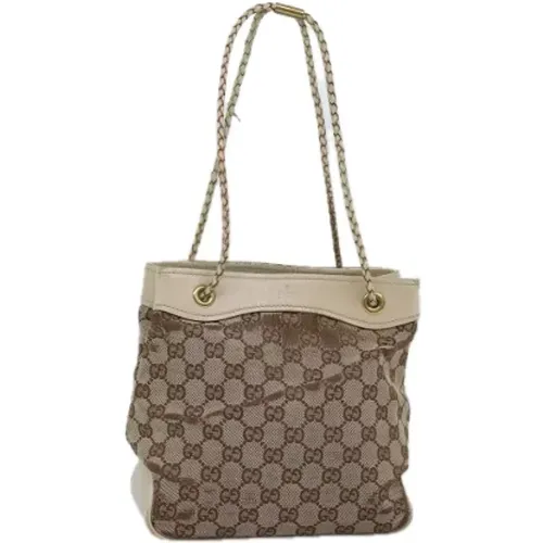 Pre-owned Tote Bags, female, , Size: ONE SIZE Pre-owned Canvas gucci-bags - Gucci Vintage - Modalova