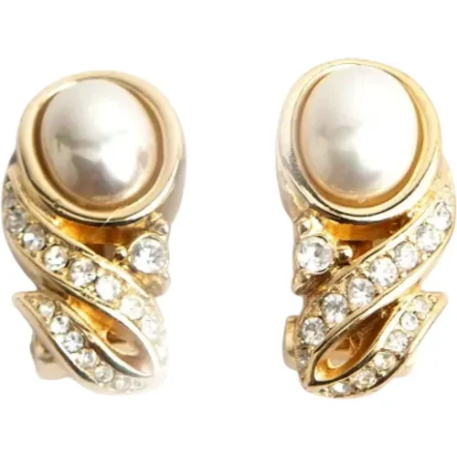 Pre-owned Jewellery, female, , Size: ONE SIZE Pre-owned Metal earrings - Dior Vintage - Modalova