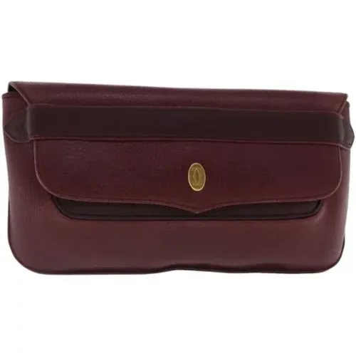 Pre-owned Clutches, female, , Size: ONE SIZE Pre-owned Leather clutches - Cartier Vintage - Modalova