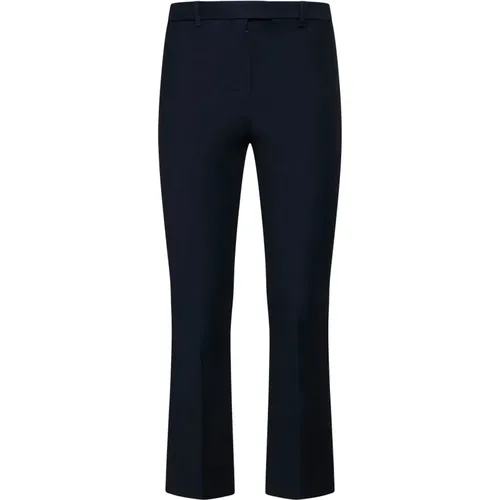 Mitternachtsblaue Stretch-Baumwollhose , Damen, Größe: 2XS - Max Mara - Modalova