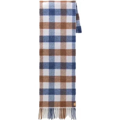 Winter Scarves, male, , Size: ONE SIZE Buffalo Check Wool Scarf for Men - Woolrich - Modalova