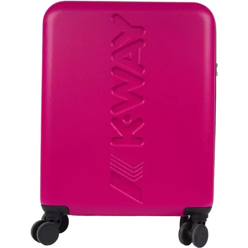 Small Fuchsia Cabin Trolley , female, Sizes: ONE SIZE - K-way - Modalova