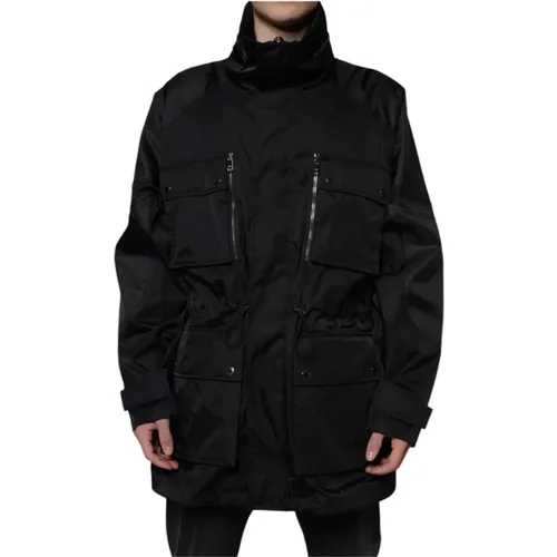 Parkas, male, , Size: 3XL Nylon Winter Parka Coat Jacket - Dolce & Gabbana - Modalova