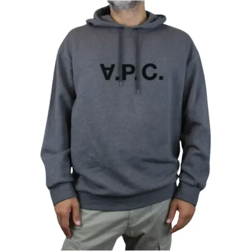 Hoodies, male, , Size: L APC Paris Hooded Sweatshirt - A.p.c. - Modalova