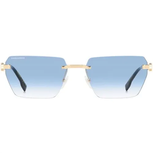 Sunglasses, unisex, , Size: 58 MM Modern Casual Sunglasses with Blue Gradient Lenses - Dsquared2 - Modalova