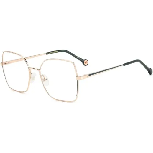 Gold Grüne Rahmenbrille,Goldgrüne Brille für Modebewusste Frauen - Carolina Herrera - Modalova