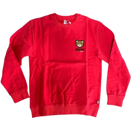 Roter Pail Innerer New Bear Sweatshirt , Damen, Größe: L - Moschino - Modalova