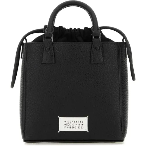 Schwarze Leder 5AC Handtasche - Maison Margiela - Modalova