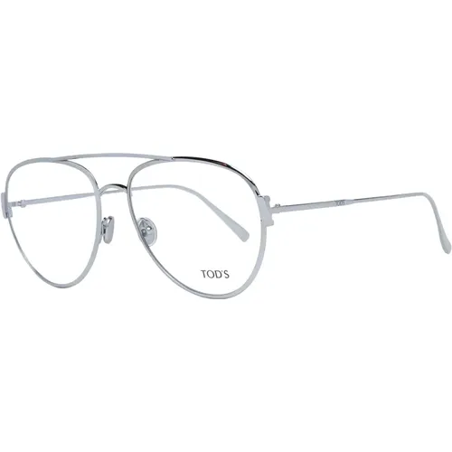 Glasses, unisex, , Size: ONE SIZE Silver Aviator Women's Optical Frames - TOD'S - Modalova