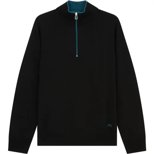 Turtlenecks, male, , Size: S Zip Collar Shirt - PS By Paul Smith - Modalova