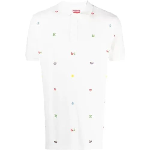 Polo Shirts, male, , Size: M pixel slim polo - Kenzo - Modalova