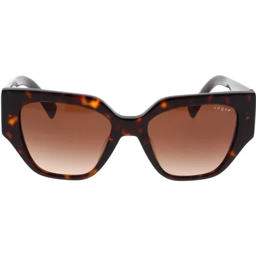 Sonnenbrille mit unregelmäßiger Form und mutigem und dynamischem Stil , Damen, Größe: 52 MM - Vogue - Modalova