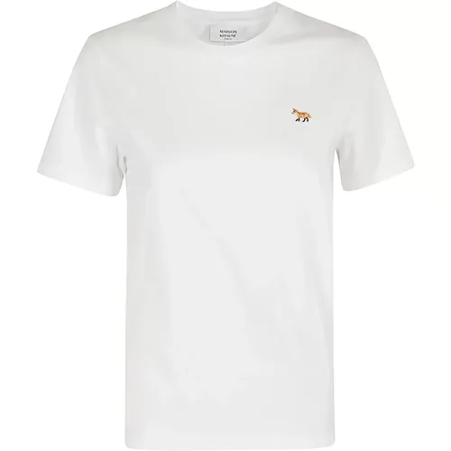 Niedliches Fox T-Shirt , Damen, Größe: L - Maison Kitsuné - Modalova