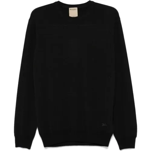 Ribbed Crew Neck Sweater , male, Sizes: L, M, XL, 2XL, 3XL - Woolrich - Modalova