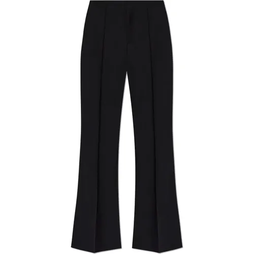 Wide Trousers, female, , Size: XS Wool Trousers with Darts - Chloé - Modalova