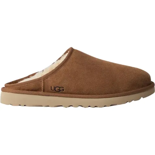 Slippers, male, , Size: 12 US Suede Slip-On Mules Shearling Lined - Ugg - Modalova